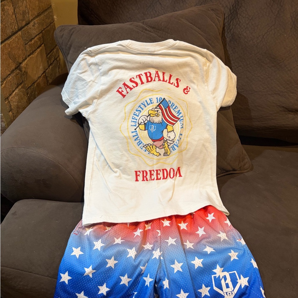 Kids Patriotic Matching Set - White and Red
